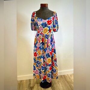 Sugarlips Maxi Dress Sweetheart Puff Sleeve Resort Vacation NWOT -S ✨